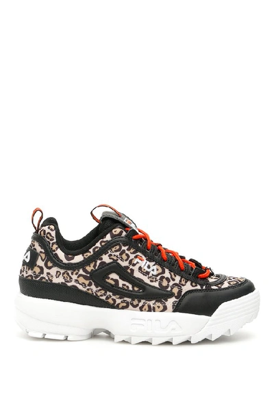 Shop Fila Animal Print Disruptor Sneakers In Multi