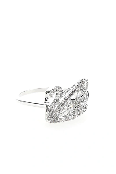 Shop Swarovski Dancing Swan Ring In Silver