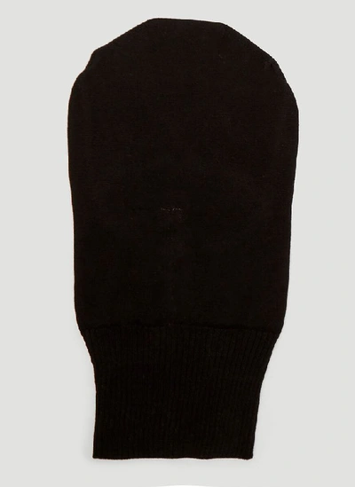 Shop Rick Owens Knitted Balaclava In Black