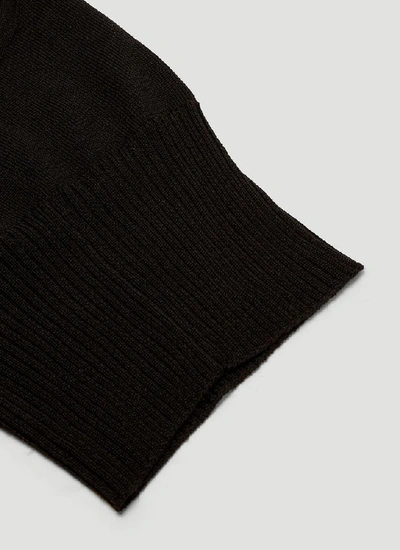 Shop Rick Owens Knitted Balaclava In Black