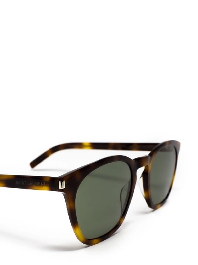 Shop Saint Laurent Eyewear Wellington Sunglasses In Brown