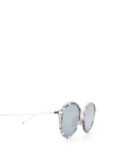 Shop Thom Browne Eyewear Tokyo Sunglasses In Grey