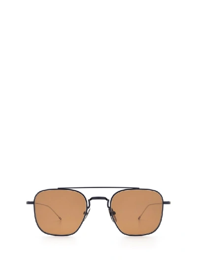 Shop Thom Browne Eyewear Aviator Sunglasses In Navy