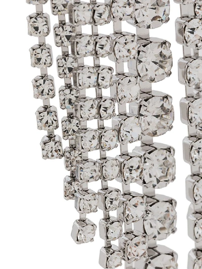Shop Alessandra Rich Embellished Earrings In Silver