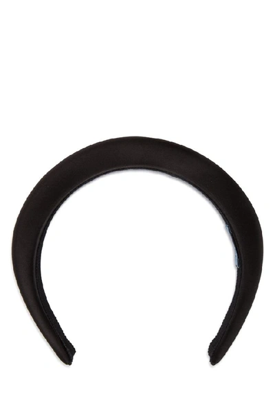 Shop Prada Logo Plaque Headband In Black