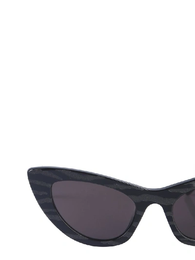 Shop Saint Laurent Eyewear Cat Eye Frame Sunglasses In Black