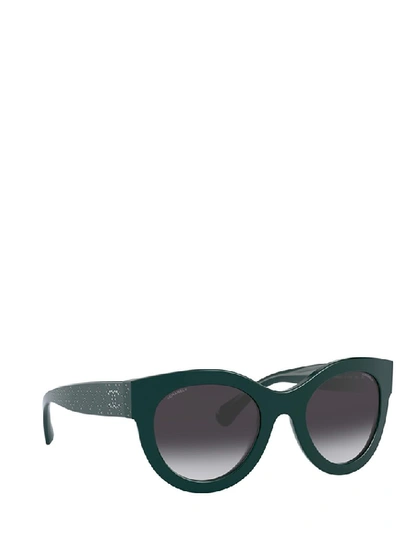 Pre-owned Chanel Butterfly Sunglasses In Green