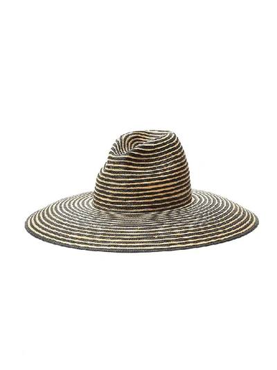 Shop Saint Laurent Striped Hat In Multi