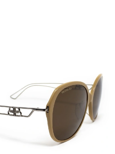 Shop Balenciaga Eyewear Round Frame Sunglasses In Multi