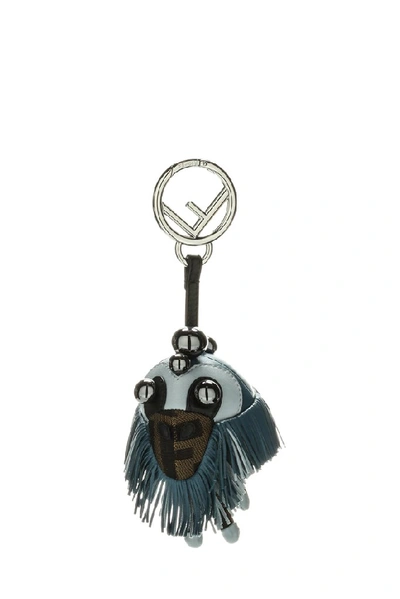 Shop Fendi Space Monkey Key Ring In Blue