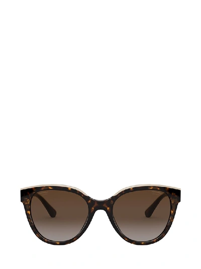 Pre-owned Chanel Round Frame Sunglasses In Brown