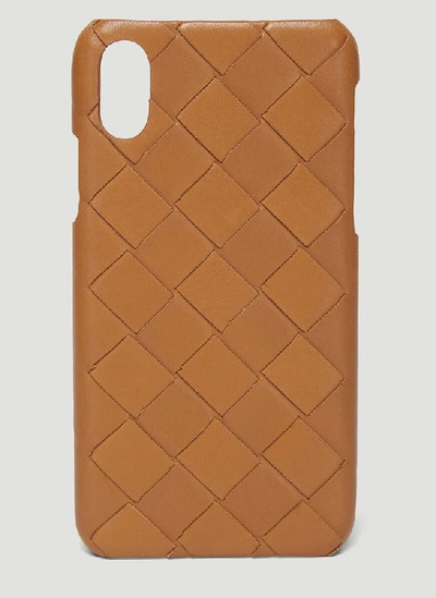 Shop Bottega Veneta Intreccio Iphone X/xs Case In Beige