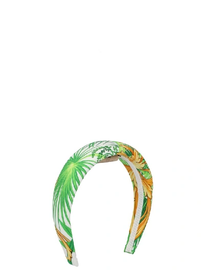 Shop Versace Printed Headband In Multi