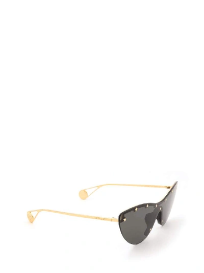Shop Gucci Eyewear Cat Eye Frame Sunglasses In Gold