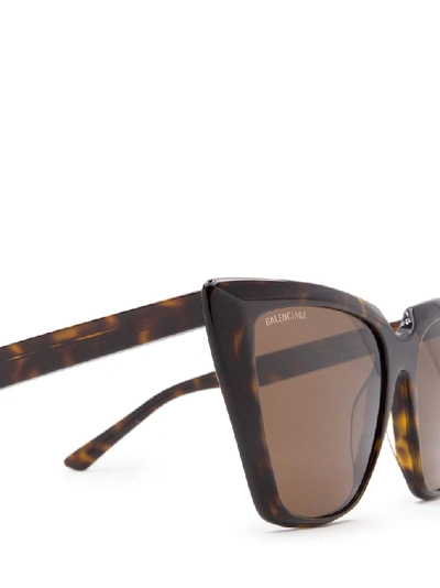 Shop Balenciaga Eyewear Cat Eye Frame Sunglasses In Brown