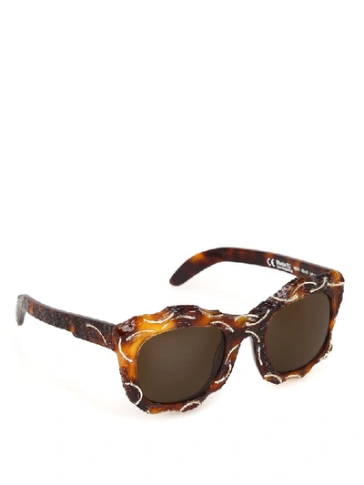 Shop Kuboraum B2 Sunglasses In Brown