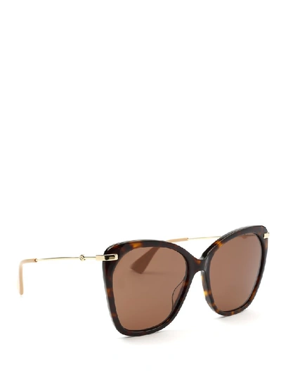 Shop Gucci Eyewear Oversized Frame Sunglasses In Multi