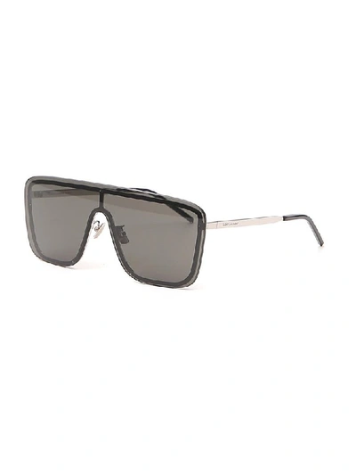 Shop Saint Laurent Eyewear Mask Frame Sunglasses In Multi