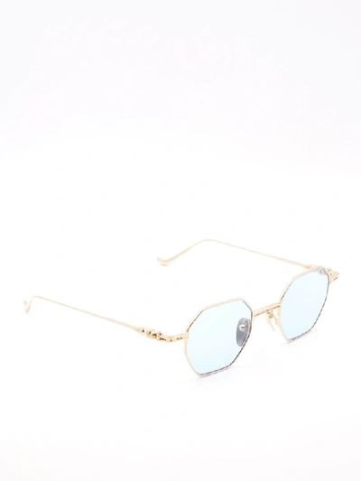 Shop Chrome Hearts Geometric Frame Sunglasses In Gold