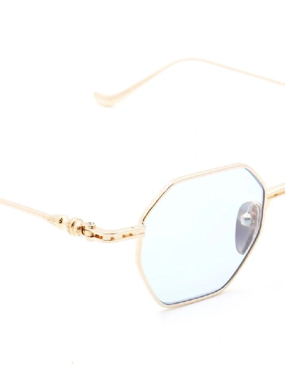 Shop Chrome Hearts Geometric Frame Sunglasses In Gold