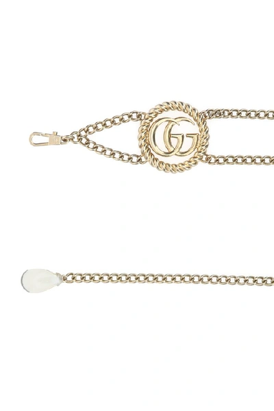 Shop Gucci Gg Detail Chain Belt In Gold