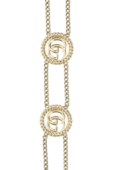 Shop Gucci Gg Detail Chain Belt In Gold