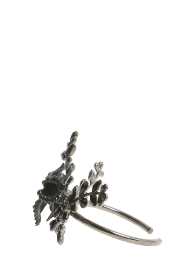 Shop Dsquared2 Flower Cuff Bracelet In Black