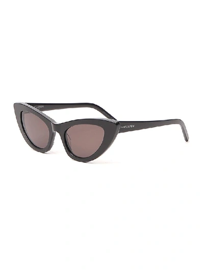 Shop Saint Laurent Eyewear New Wave Sl 213 Lily Sunglasses In Black