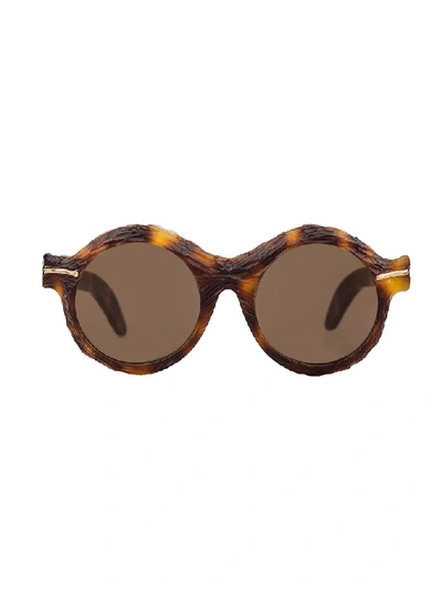 Shop Kuboraum A2 Sunglasses In Brown