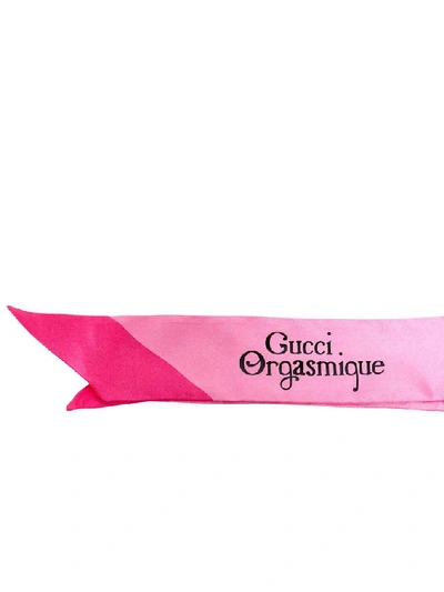 Shop Gucci Orgasmique Neck Bow In Pink