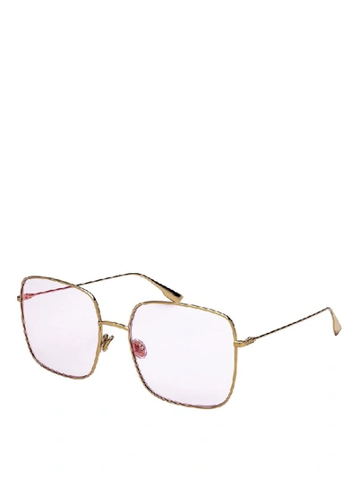 Shop Dior Eyewear Stellaire Sunglasses In Gold