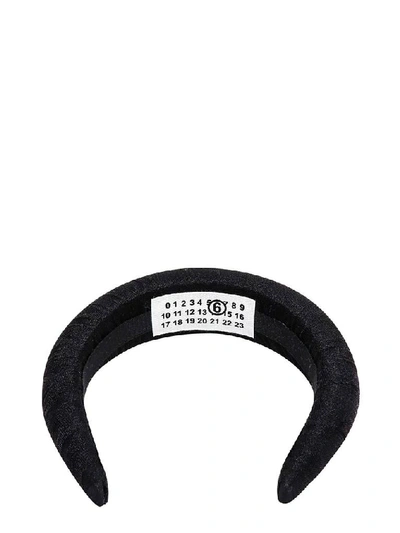 Shop Mm6 Maison Margiela Logo Embellished Headband In Black