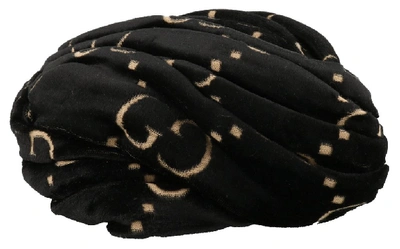 Shop Gucci Gg Twisted Front Headdress In Black