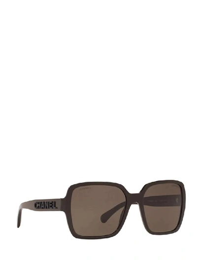 Pre-owned Chanel Square Frame Sunglasses In Brown