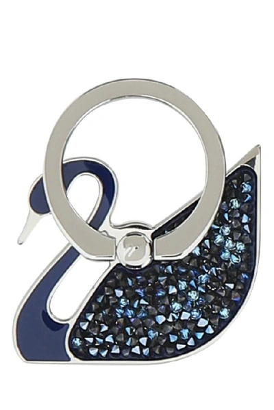 Shop Swarovski Swan Sticker Phone Ring In Blue