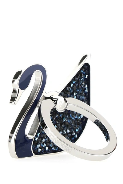 Shop Swarovski Swan Sticker Phone Ring In Blue