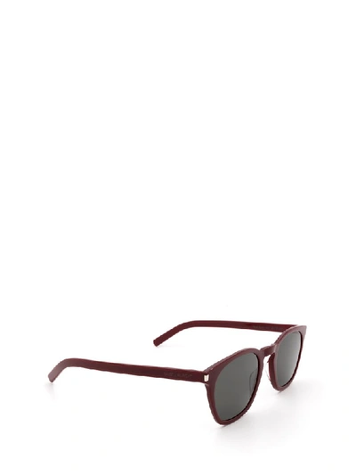 Shop Saint Laurent Eyewear Sl28 Slim Sunglasses In Red