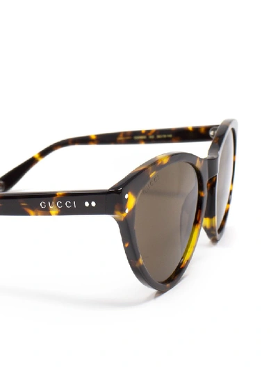 Shop Gucci Eyewear Cat Eye Frame Sunglasses In Brown