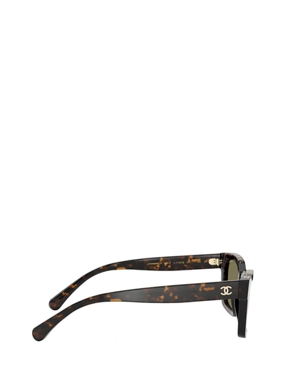 Pre-owned Chanel Rectangular Frame Sunglasses In Brown
