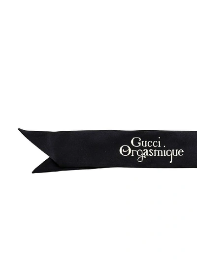 Shop Gucci Orgasmique Neck Bow In Black