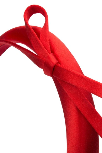 Shop Prada Bow Trim Headband In Red