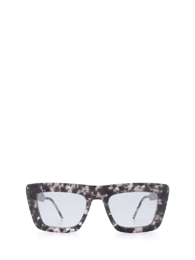 Shop Thom Browne Eyewear Rectangular Frame Sunglasses In Grey