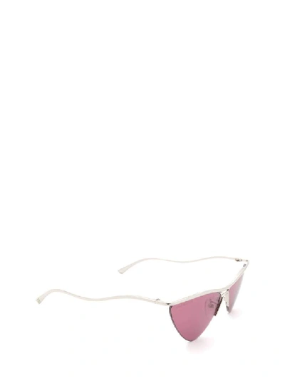 Shop Balenciaga Eyewear Triangular Frame Sunglasses In Silver