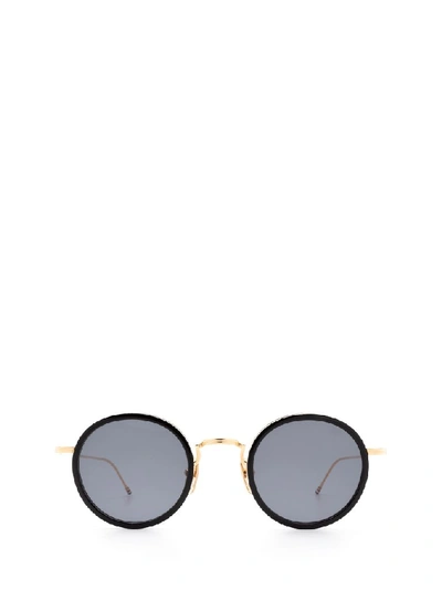 Shop Thom Browne Eyewear Round Sunglasses In Black