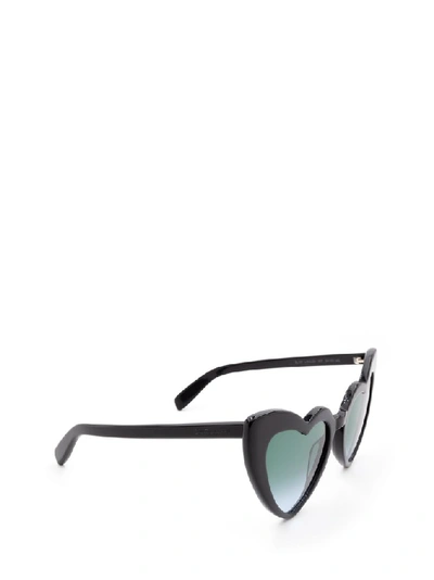 Shop Saint Laurent Eyewear Loulou Heart Sunglasses In Black