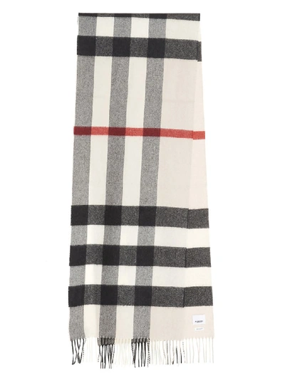 Shop Burberry Checked Scarf In Multi