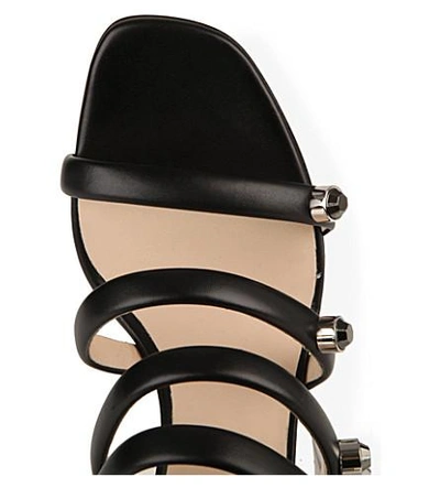 Shop Christopher Kane Multi-strap Heeled Sandals In Black