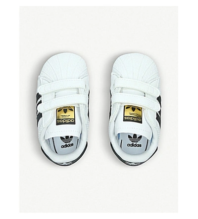 Shop Adidas Originals Adidas Boys White/blk Kids Superstar Crib Shoes
