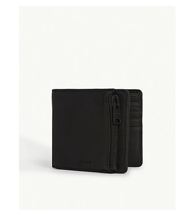 Shop Allsaints Black Havoc Leather Wallet