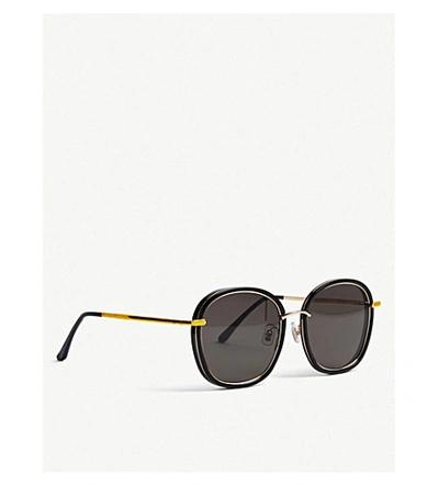 Shop Gentle Monster Mad Crush Square-frame Sunglasses In Black Gold
